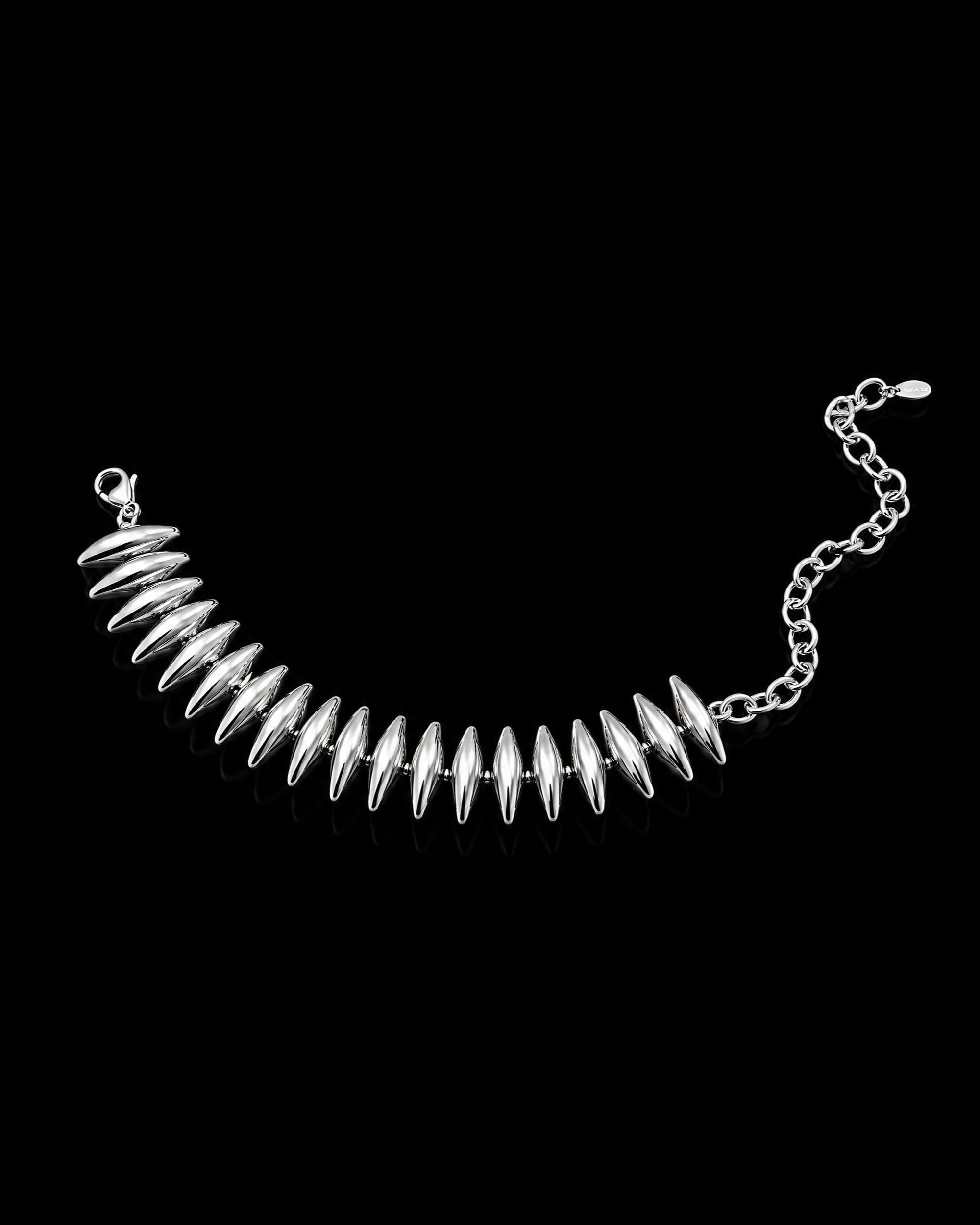 Oval Disc Bracelet - Silver
