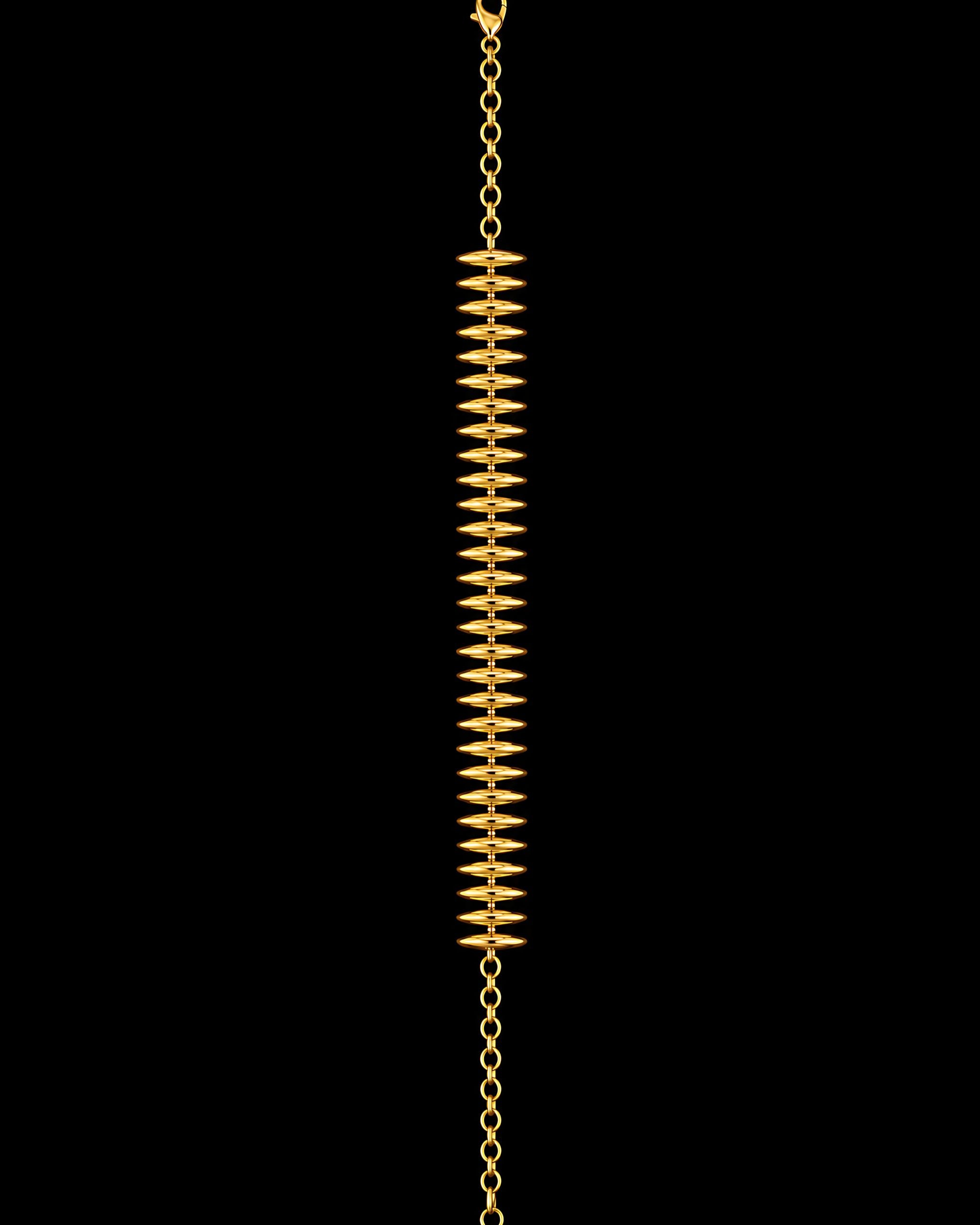 Oval Disc Necklace - Gold