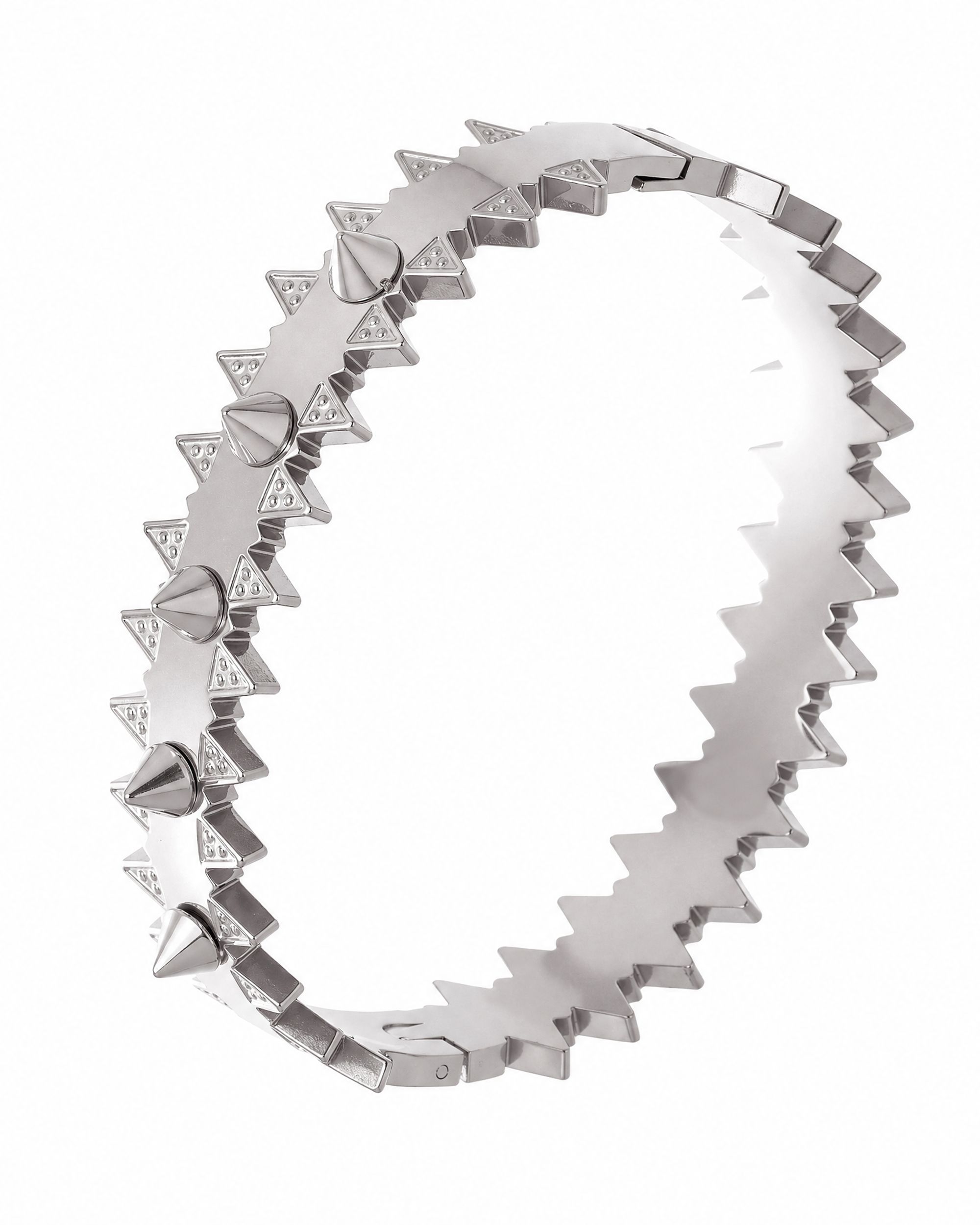 Sawtooth Spike Bangle, Architectural Bracelet