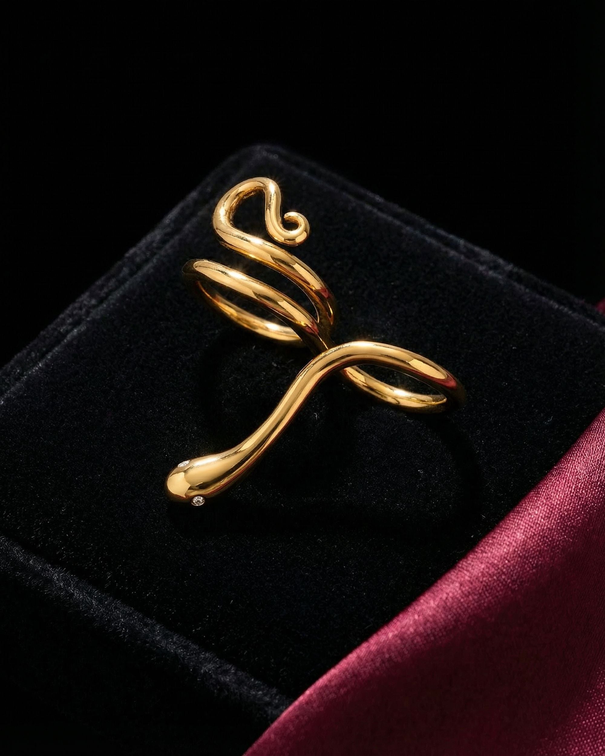 Serpent Multi-Finger Ring, Gold Jewelry