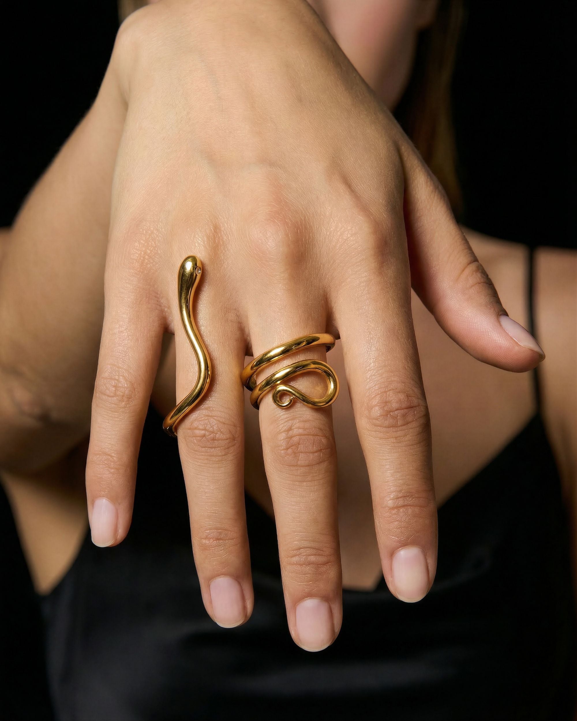 Serpent Multi-Finger Ring, Architectural Jewelry