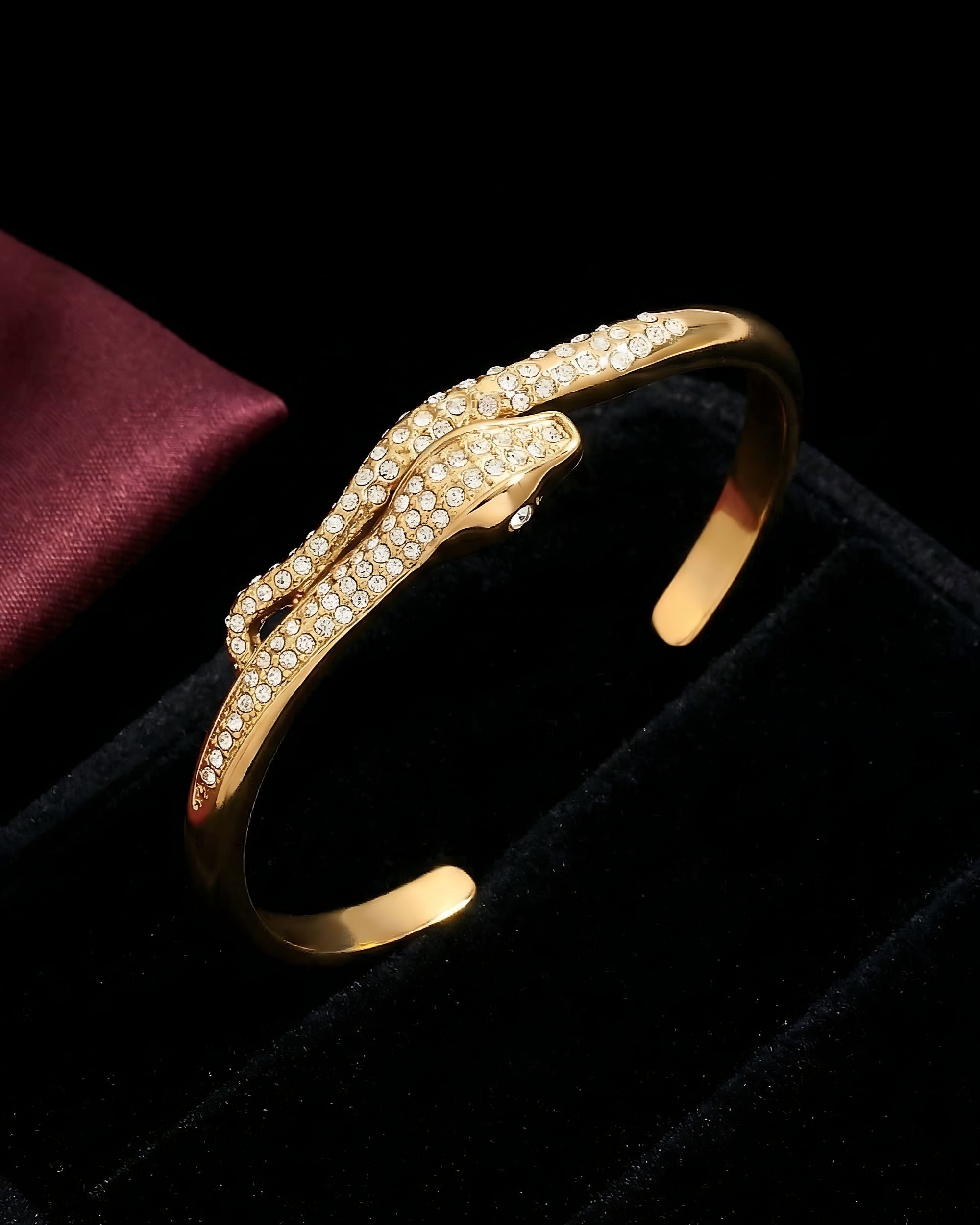 Serpent Twist Bracelet, Gold Jewelry