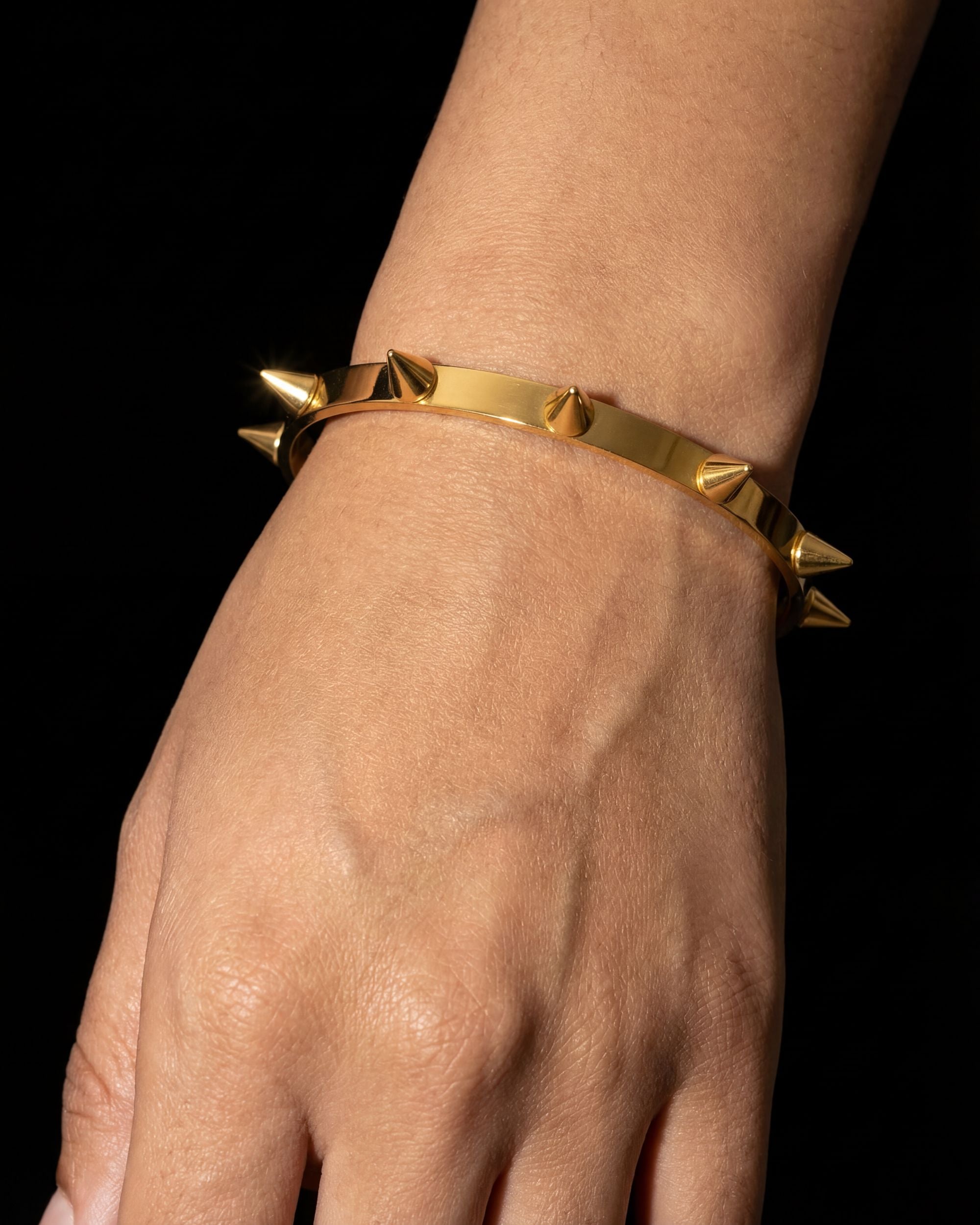 Spike Cuff Bracelet, Stainless Steel
