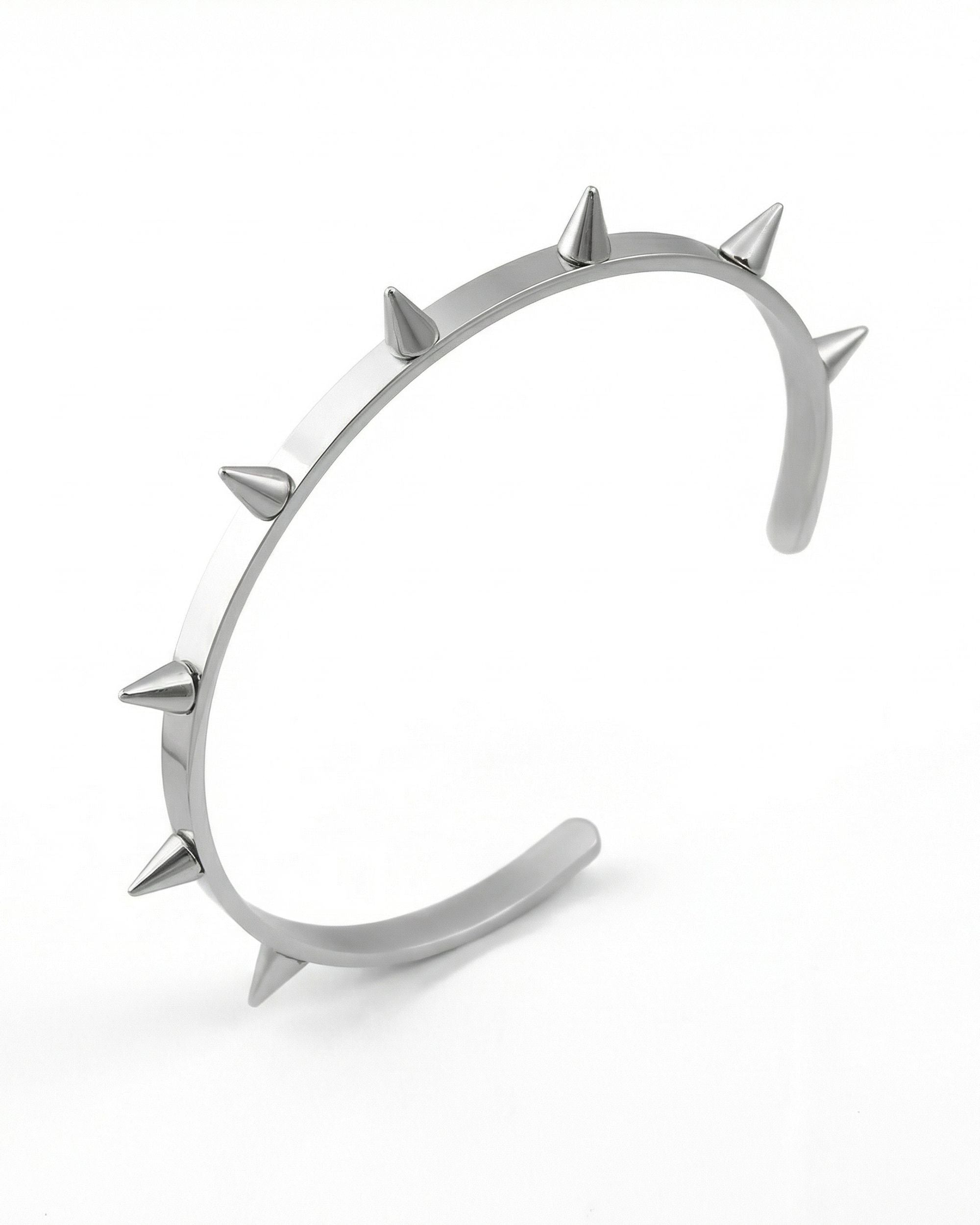 Spike Cuff Bracelet, Silver