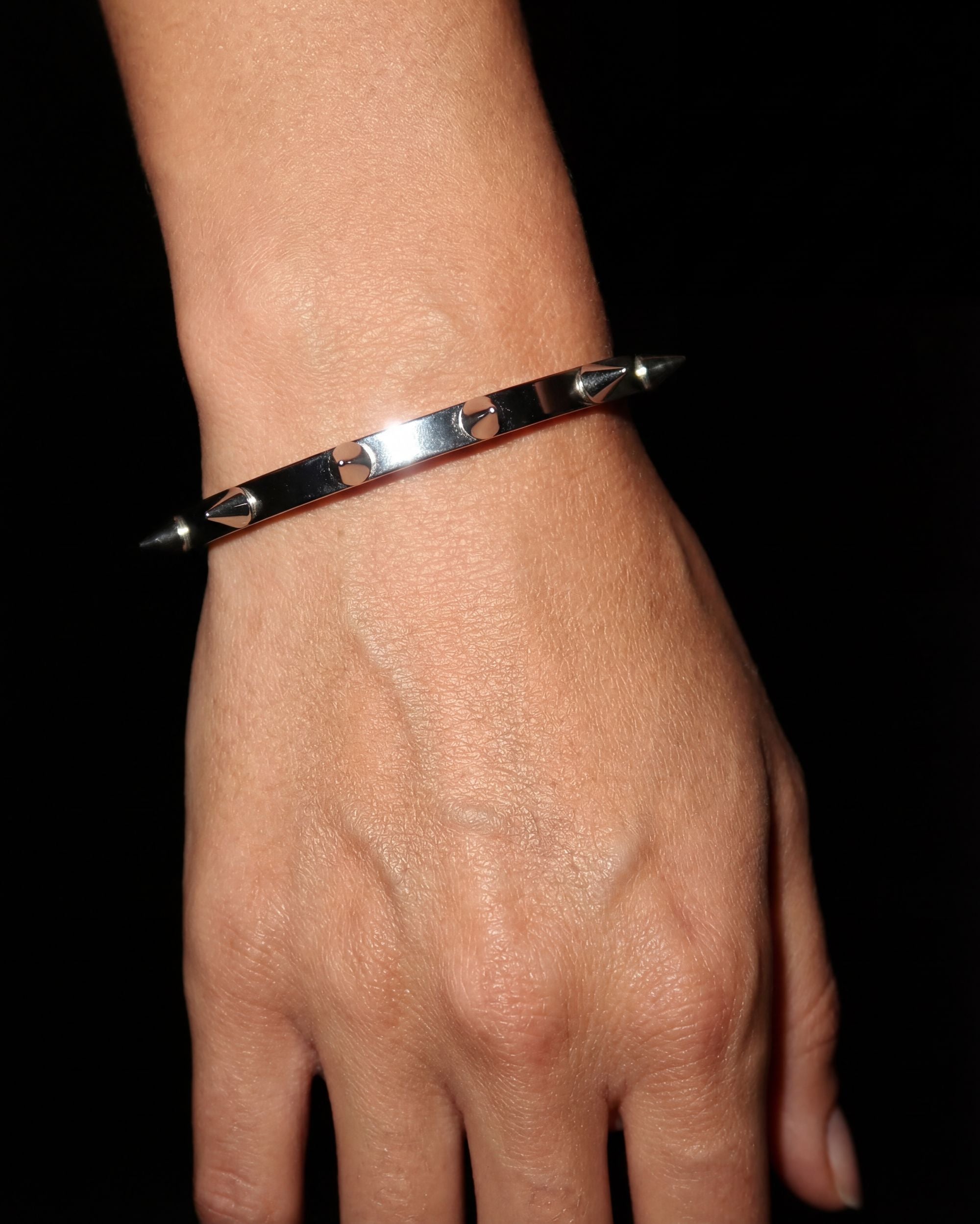 Spike Cuff Bracelet, Stainless Steel