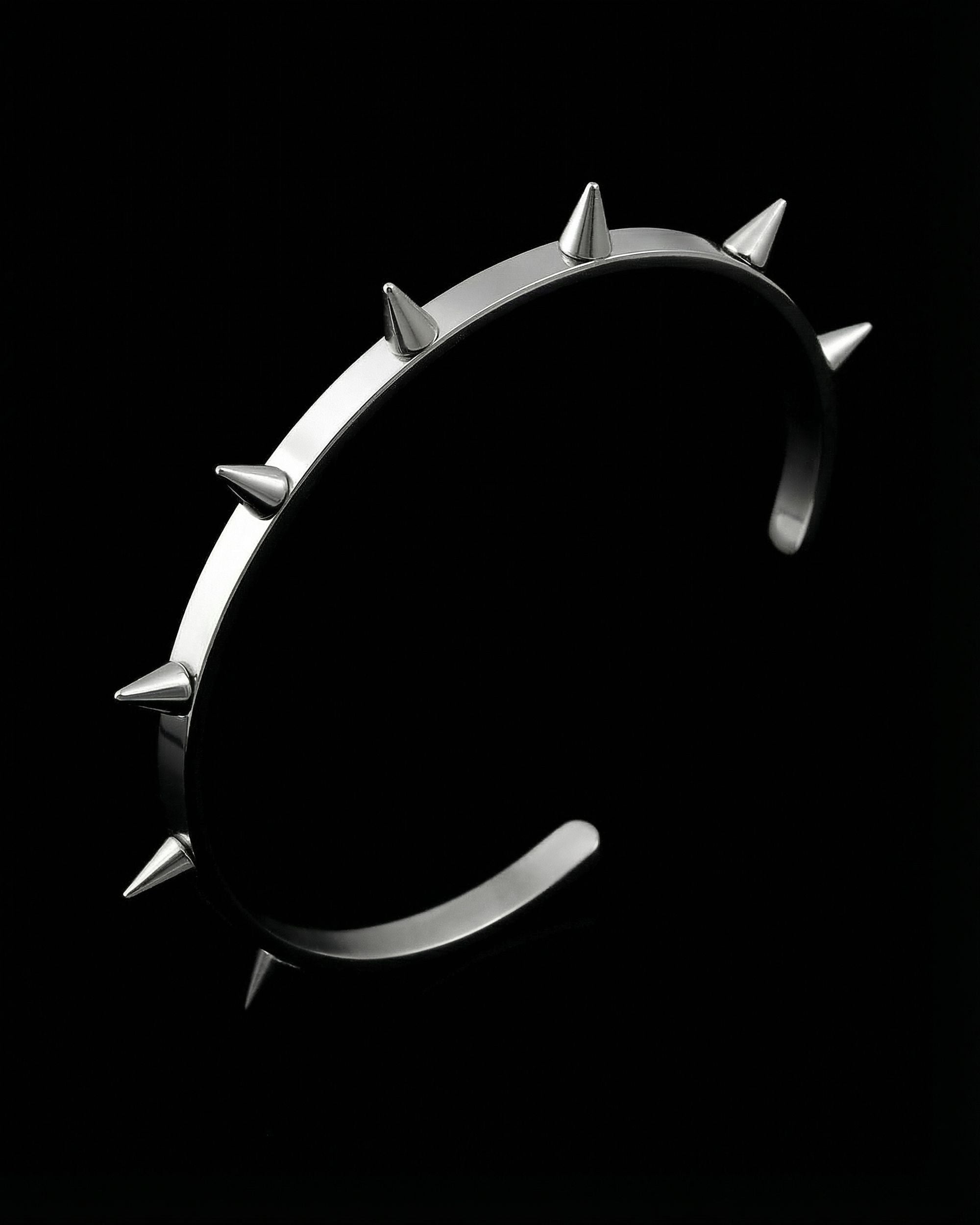 Spike Cuff Bracelet, Silver Bracelet