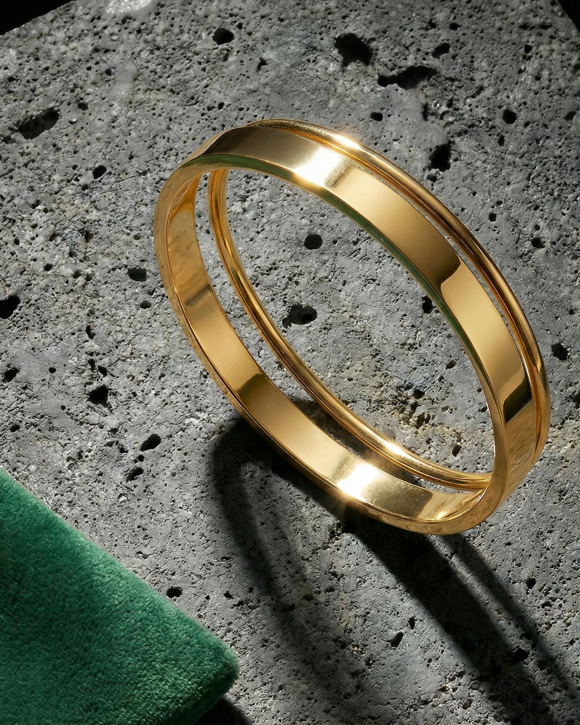 Twin Bangles, Gold Jewelry