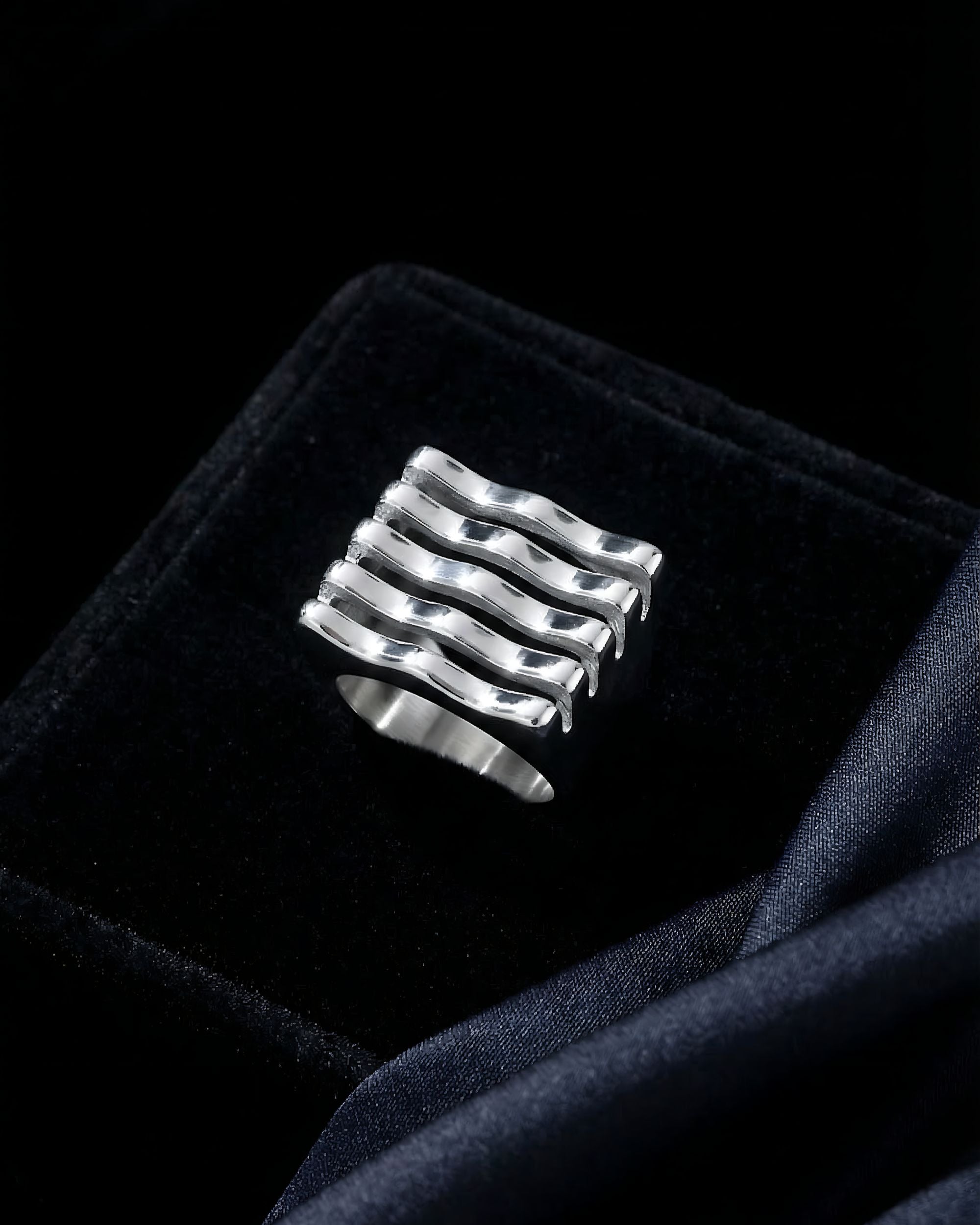 Wave Stack Statement Ring, Unglaz Jewelry
